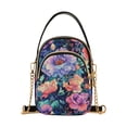 thumbnail image 1 of FORMRS Crossbody Bag for Women Quilted Travel Shoulder Cell Phone Purse with Chain Strap Handbag, Puprle Ethereal Floral Harmony, 1 of 7