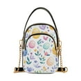 thumbnail image 1 of FORMRS Crossbody Bag for Women Shoulder Cell Phone Purse with Zipper, Purple Easter Eggs, 1 of 7