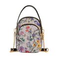 thumbnail image 1 of FORMRS Crossbody Bag for Women Quilted Travel Shoulder Cell Phone Purse with Chain Strap Handbag, Purple Floral Pattern, 1 of 7