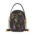 thumbnail image 1 of FORMRS Crossbody Bag for Women Shoulder Cell Phone Purse with Zipper, Purple Floral Pattern, 1 of 7