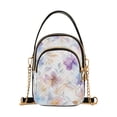 thumbnail image 1 of FORMRS Crossbody Bag for Women Quilted Travel Shoulder Cell Phone Purse with Chain Strap Handbag, Purple Flower Pattern, 1 of 7