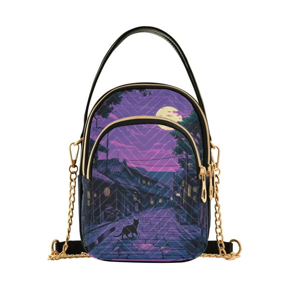 FORMRS Crossbody Bag for Women Shoulder Cell Phone Purse with Zipper, Purple Street