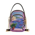 thumbnail image 1 of FORMRS Crossbody Bag for Women Quilted Travel Shoulder Cell Phone Purse with Chain Strap Handbag, Purple Window Scene, 1 of 7
