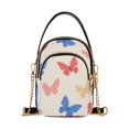 thumbnail image 1 of FORMRS Crossbody Bag for Women Quilted Travel Shoulder Cell Phone Purse with Chain Strap Handbag, Red Butterflies, 1 of 7