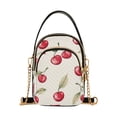 thumbnail image 1 of FORMRS Crossbody Bag for Women Quilted Travel Shoulder Cell Phone Purse with Chain Strap Handbag, Red Cherry, 1 of 7