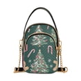 thumbnail image 1 of FORMRS Crossbody Bag for Women Quilted Travel Shoulder Cell Phone Purse with Chain Strap Handbag, Red Christmas Gingerbread, 1 of 7