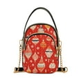 thumbnail image 1 of FORMRS Crossbody Bag for Women Shoulder Cell Phone Purse with Zipper, Red Christmas Ornaments Pattern, 1 of 7