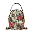thumbnail image 1 of FORMRS Crossbody Bag for Women Quilted Travel Shoulder Cell Phone Purse with Chain Strap Handbag, Red Christmas Poinsettia, 1 of 7