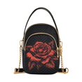 thumbnail image 1 of FORMRS Crossbody Bag for Women Quilted Travel Shoulder Cell Phone Purse with Chain Strap Handbag, Red Rose Pattern, 1 of 7