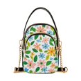 thumbnail image 1 of FORMRS Crossbody Bag for Women Quilted Travel Shoulder Cell Phone Purse with Chain Strap Handbag, Retro Blue Floral, 1 of 7