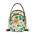 thumbnail image 1 of FORMRS Crossbody Bag for Women Quilted Travel Shoulder Cell Phone Purse with Chain Strap Handbag, Retro Orange Floral, 1 of 7