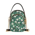 thumbnail image 1 of FORMRS Crossbody Bag for Women Quilted Travel Shoulder Cell Phone Purse with Chain Strap Handbag, Small White Flowers, 1 of 7