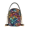 thumbnail image 1 of FORMRS Crossbody Bag for Women Quilted Travel Shoulder Cell Phone Purse with Chain Strap Handbag, Vibrant Dragon Scales Pattern, 1 of 7