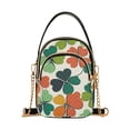thumbnail image 1 of FORMRS Crossbody Bag for Women Quilted Travel Shoulder Cell Phone Purse with Chain Strap Handbag, White Clover Pattern, 1 of 7
