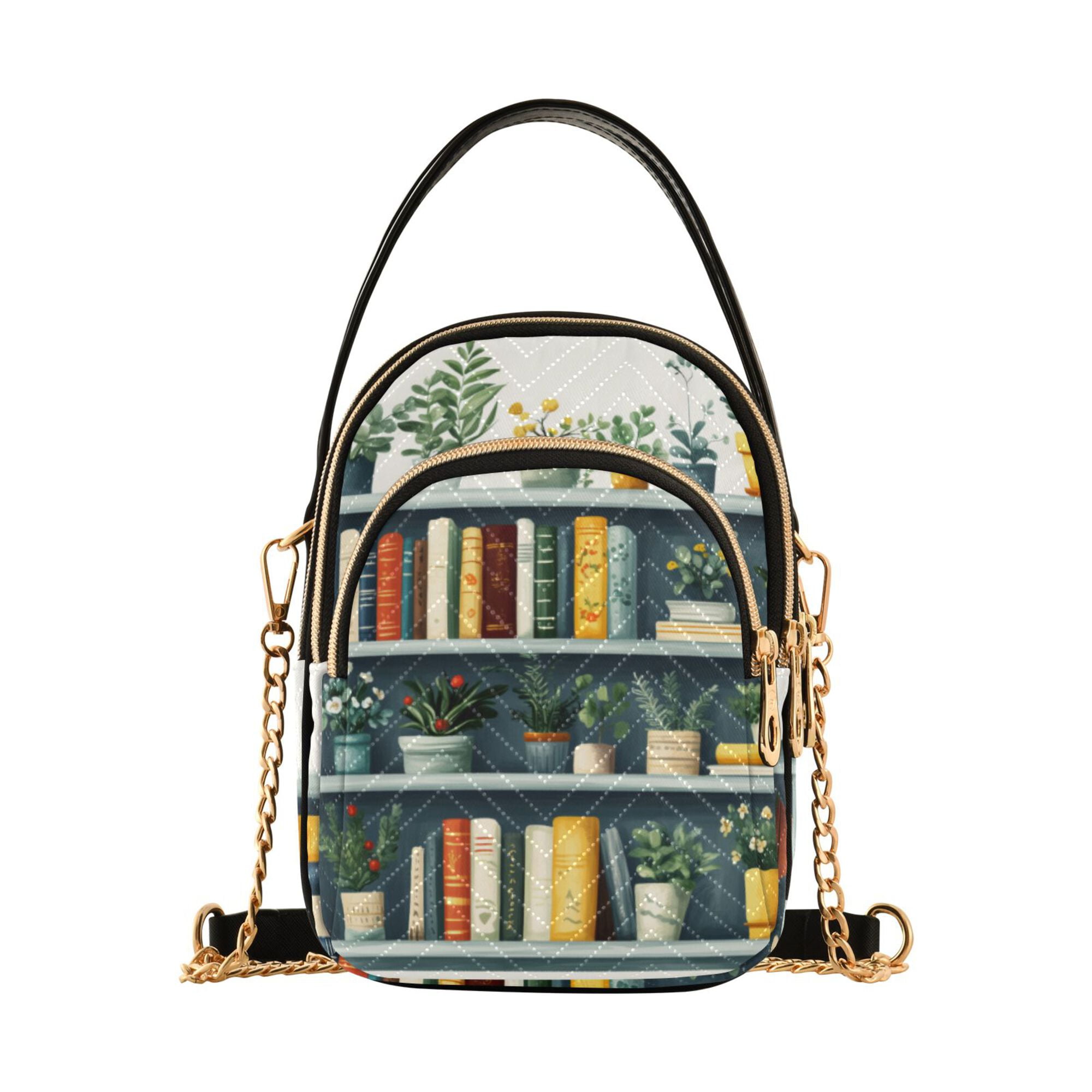 FORMRS Crossbody Bag for Women Quilted Travel Shoulder Cell Phone Purse with Chain Strap Handbag, White Shelf
