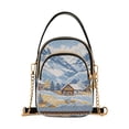 thumbnail image 1 of FORMRS Crossbody Bag for Women Quilted Travel Shoulder Cell Phone Purse with Chain Strap Handbag, Winter Mountain, 1 of 7