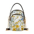thumbnail image 1 of FORMRS Crossbody Bag for Women Quilted Travel Shoulder Cell Phone Purse with Chain Strap Handbag, Yellow Floral, 1 of 7