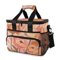 thumbnail image 1 of FORMRS Insulated Cooler Bag 24 Cans Capacity Soft Leakproof Lunch Box with Side Pockets, Abstract Orange Flowers, 1 of 7