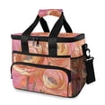 thumbnail image 1 of FORMRS Insulated Cooler Bag 24 Cans Capacity Soft Leakproof Lunch Box with Side Pockets, Abstract Pink Flowers, 1 of 7