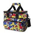 thumbnail image 1 of FORMRS Insulated Cooler Bag 24 Cans Capacity Soft Leakproof Lunch Box with Side Pockets, Art Triangles, 1 of 7