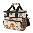 thumbnail image 1 of FORMRS Insulated Cooler Bag 24 Cans Capacity Soft Leakproof Lunch Box with Side Pockets, Beige Fall Coffee, 1 of 7