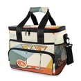 thumbnail image 1 of FORMRS Insulated Cooler Bag 24 Cans Capacity Soft Leakproof Lunch Box with Side Pockets, Beige Glasses, 1 of 7