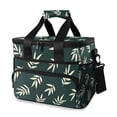 thumbnail image 1 of FORMRS Insulated Cooler Bag 24 Cans Capacity Soft Leakproof Lunch Box with Side Pockets, Beige Leaves, 1 of 7