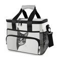 thumbnail image 1 of FORMRS Insulated Cooler Bag 24 Cans Capacity Soft Leakproof Lunch Box with Side Pockets, Black Cute Cat, 1 of 7