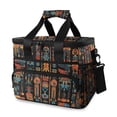 thumbnail image 1 of FORMRS Insulated Cooler Bag 24 Cans Capacity Soft Leakproof Lunch Box with Side Pockets, Black Geometric, 1 of 7