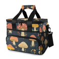 thumbnail image 1 of FORMRS Insulated Cooler Bag 24 Cans Capacity Soft Leakproof Lunch Box with Side Pockets, Black Mushroom Pattern, 1 of 7