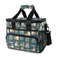 thumbnail image 1 of FORMRS Insulated Cooler Bag 24 Cans Capacity Soft Leakproof Lunch Box with Side Pockets, Blue Cartoon Dog Pattern, 1 of 7