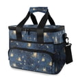 thumbnail image 1 of FORMRS Insulated Cooler Bag 24 Cans Capacity Soft Leakproof Lunch Box with Side Pockets, Blue Firefly Pattern, 1 of 7