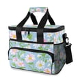 thumbnail image 1 of FORMRS Insulated Cooler Bag 24 Cans Capacity Soft Leakproof Lunch Box with Side Pockets, Blue Floral, 1 of 7