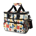 thumbnail image 1 of FORMRS Insulated Cooler Bag 24 Cans Capacity Soft Leakproof Lunch Box with Side Pockets, Blue Geometric, 1 of 7