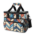 thumbnail image 1 of FORMRS Insulated Cooler Bag 24 Cans Capacity Soft Leakproof Lunch Box with Side Pockets, Blue Geometric, 1 of 7