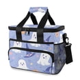 thumbnail image 1 of FORMRS Insulated Cooler Bag 24 Cans Capacity Soft Leakproof Lunch Box with Side Pockets, Blue Halloween, 1 of 7