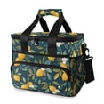 thumbnail image 1 of FORMRS Insulated Cooler Bag 24 Cans Capacity Soft Leakproof Lunch Box with Side Pockets, Blue Lemons, 1 of 7