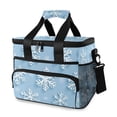 thumbnail image 1 of FORMRS Insulated Cooler Bag 24 Cans Capacity Soft Leakproof Lunch Box with Side Pockets, Blue Snowflake, 1 of 7
