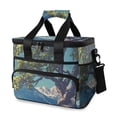 thumbnail image 1 of FORMRS Insulated Cooler Bag 24 Cans Capacity Soft Leakproof Lunch Box with Side Pockets, Blue Tree, 1 of 7