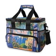 thumbnail image 1 of FORMRS Insulated Cooler Bag 24 Cans Capacity Soft Leakproof Lunch Box with Side Pockets, Blue Window, 1 of 7