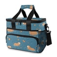thumbnail image 1 of FORMRS Insulated Cooler Bag 24 Cans Capacity Soft Leakproof Lunch Box with Side Pockets, Capybaras Swimming, 1 of 7