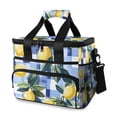 thumbnail image 1 of FORMRS Insulated Cooler Bag 24 Cans Capacity Soft Leakproof Lunch Box with Side Pockets, Cartoon Lemon Leaves, 1 of 7