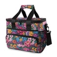 thumbnail image 1 of FORMRS Insulated Cooler Bag 24 Cans Capacity Soft Leakproof Lunch Box with Side Pockets, Charming Floral Pattern, 1 of 7