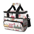 thumbnail image 1 of FORMRS Insulated Cooler Bag 24 Cans Capacity Soft Leakproof Lunch Box with Side Pockets, Christmas Penguin, 1 of 7