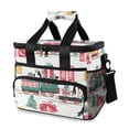 thumbnail image 1 of FORMRS Insulated Cooler Bag 24 Cans Capacity Soft Leakproof Lunch Box with Side Pockets, Christmas Train, 1 of 7