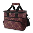 thumbnail image 1 of FORMRS Insulated Cooler Bag 24 Cans Capacity Soft Leakproof Lunch Box with Side Pockets, Circular Gold Pattern, 1 of 7