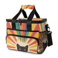 thumbnail image 1 of FORMRS Insulated Cooler Bag 24 Cans Capacity Soft Leakproof Lunch Box with Side Pockets, Colorful Black Cat, 1 of 7