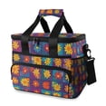 thumbnail image 1 of FORMRS Insulated Cooler Bag 24 Cans Capacity Soft Leakproof Lunch Box with Side Pockets, Colorful Checkered Daisy, 1 of 7