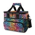 thumbnail image 1 of FORMRS Insulated Cooler Bag 24 Cans Capacity Soft Leakproof Lunch Box with Side Pockets, Colorful Dragon Scales Pattern, 1 of 7