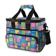 thumbnail image 1 of FORMRS Insulated Cooler Bag 24 Cans Capacity Soft Leakproof Lunch Box with Side Pockets, Colorful Geometric Pattern, 1 of 7